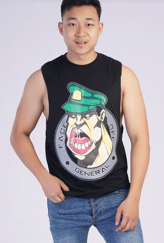 General Design Printed tank top(Black)